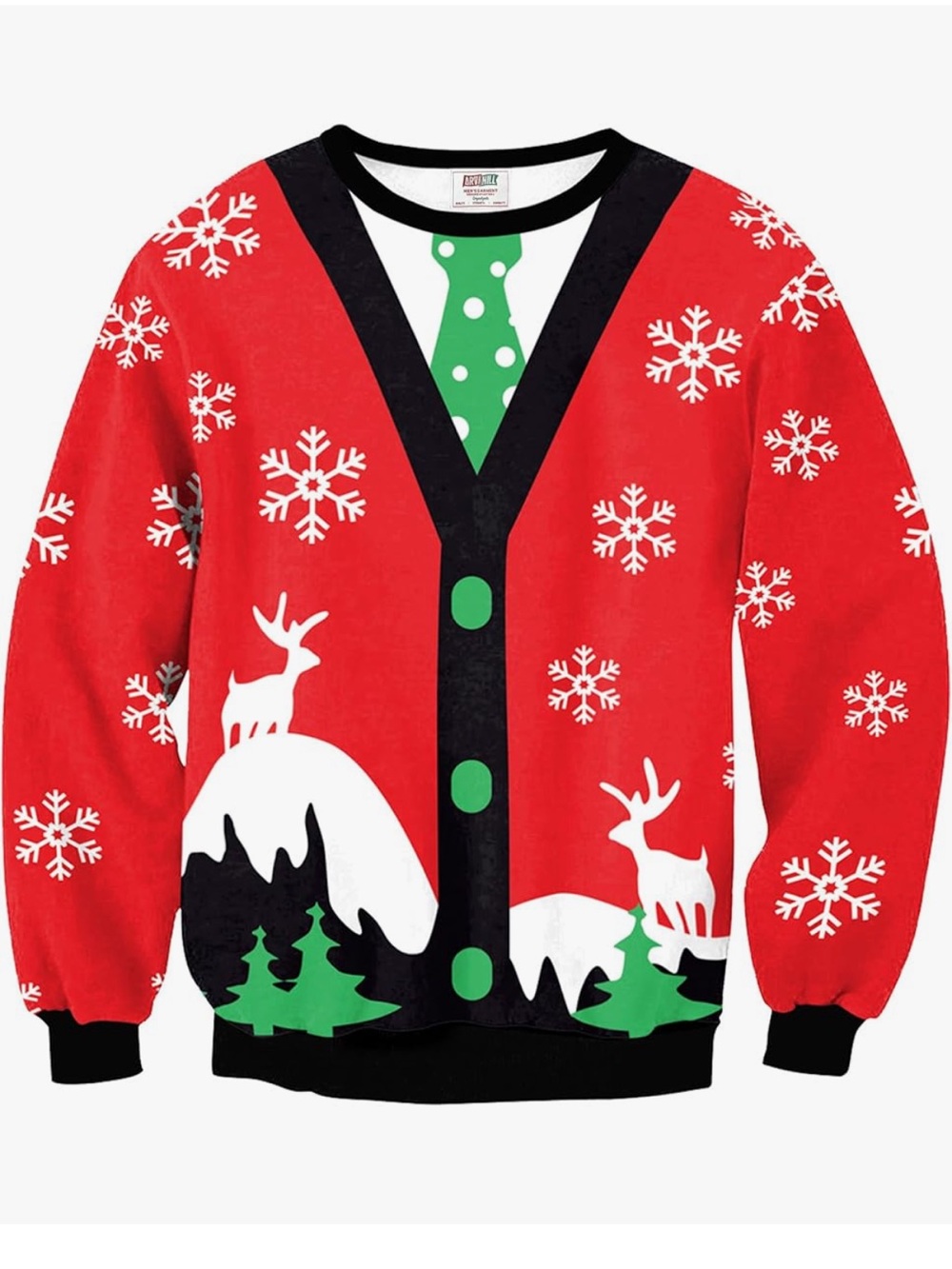 NWT Arvilhill Unisex Funny Sweatshirt 3D Graphic Long Sleeve Christmas Medium